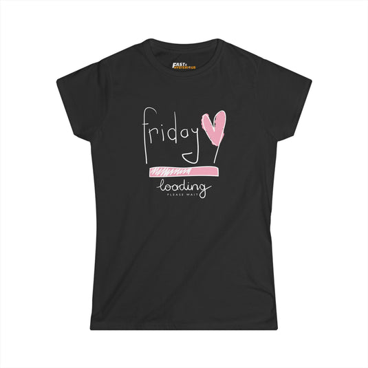 Black Friday Loading t-shirt for women, cute and fun graphic tee that’s perfect for weekend enthusiasts and casual wear.